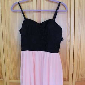 Spaghetti strap hi-low dress